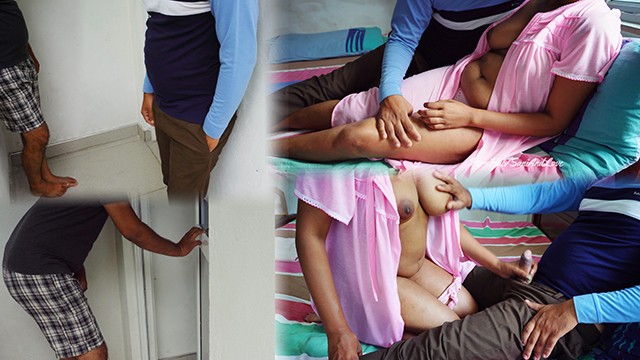 අනේ පැටියෝ එපා හබී එළියේ බලන් ඉන්නේ Sri Lankan Xxx Husband Shares Wife With Bestfriend Cuckolds Fuck
